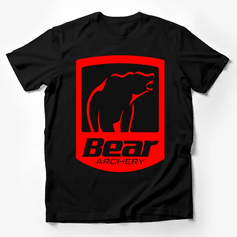 Bear Archery Company Red Logo Design Male T-Shirt