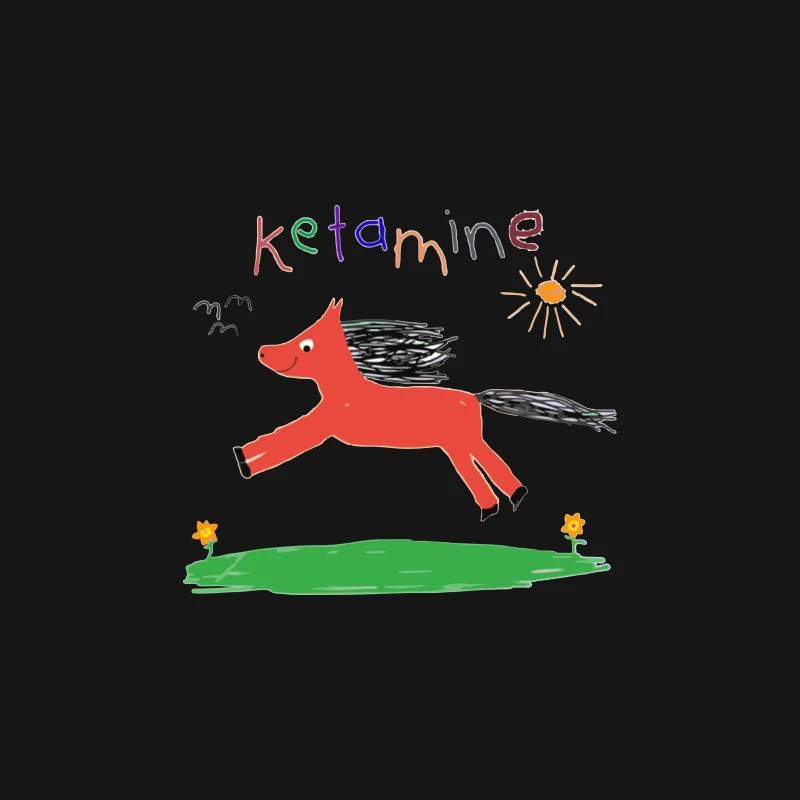 Meme Ketamine Horse Desk Mat