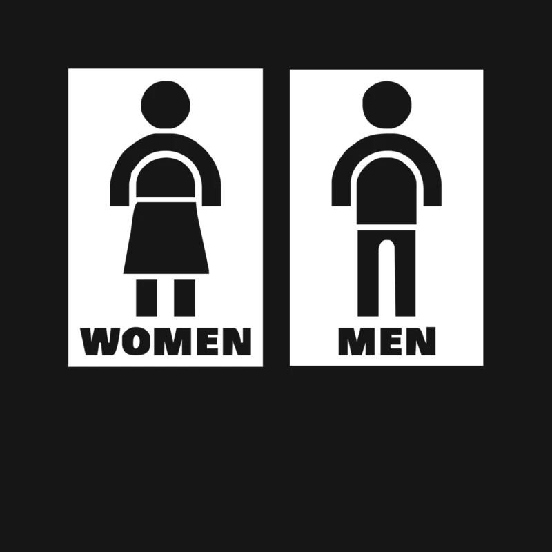 Restroom Sign Sticker Vinyl Decal Mouse Pad