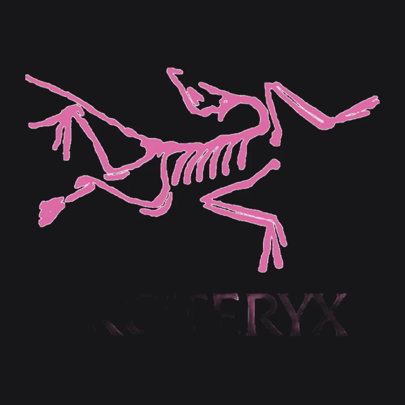 Rosa Archäopteryx Logo Herren Pullover Hoodie