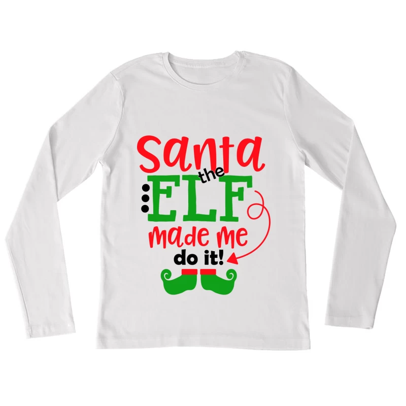 Conception festive de Noël Femme Manches Longues T-Shirt