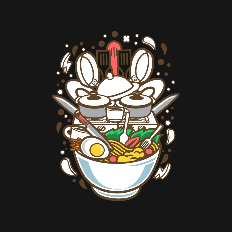 Bol de Ramen Artistique Femme T-Shirt