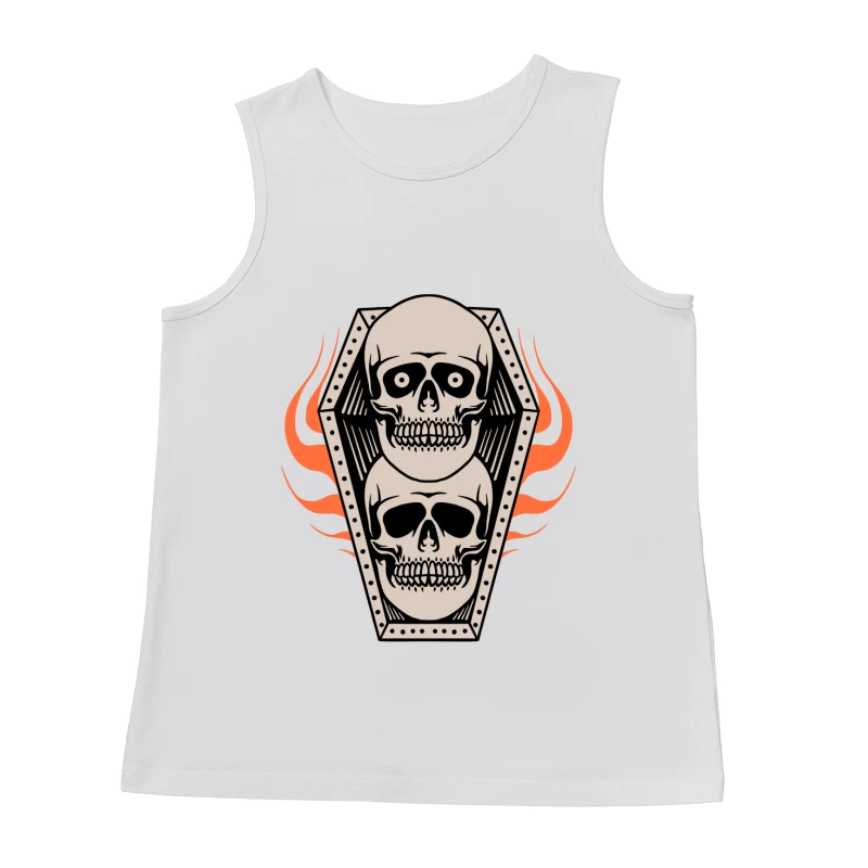 Skull Coffin Design Male Tank Top