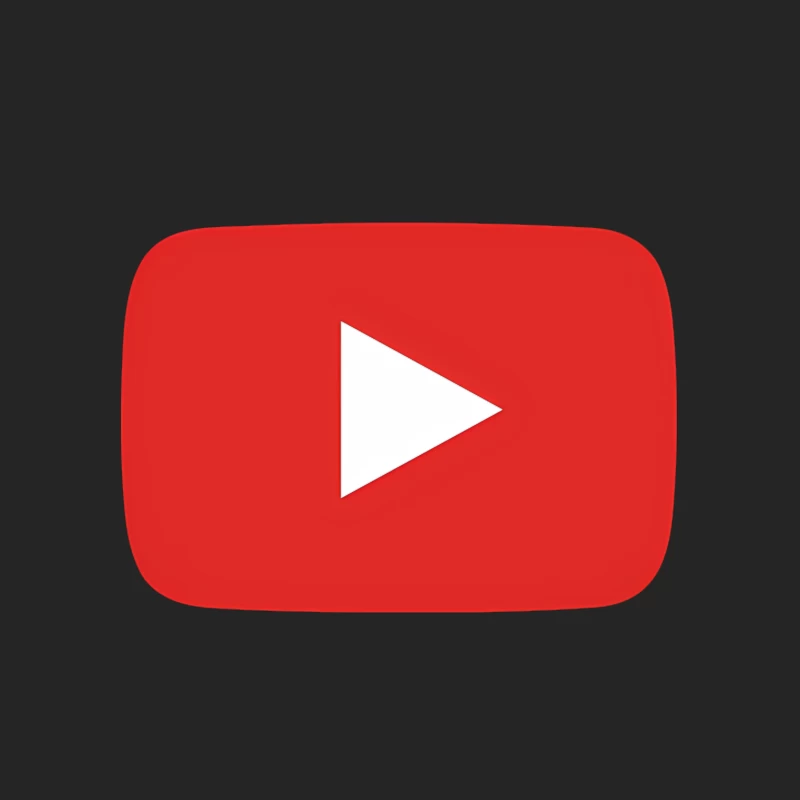 YouTube Red Play Button Logo for Video Streaming Platform Male Pullover Sweatshirt