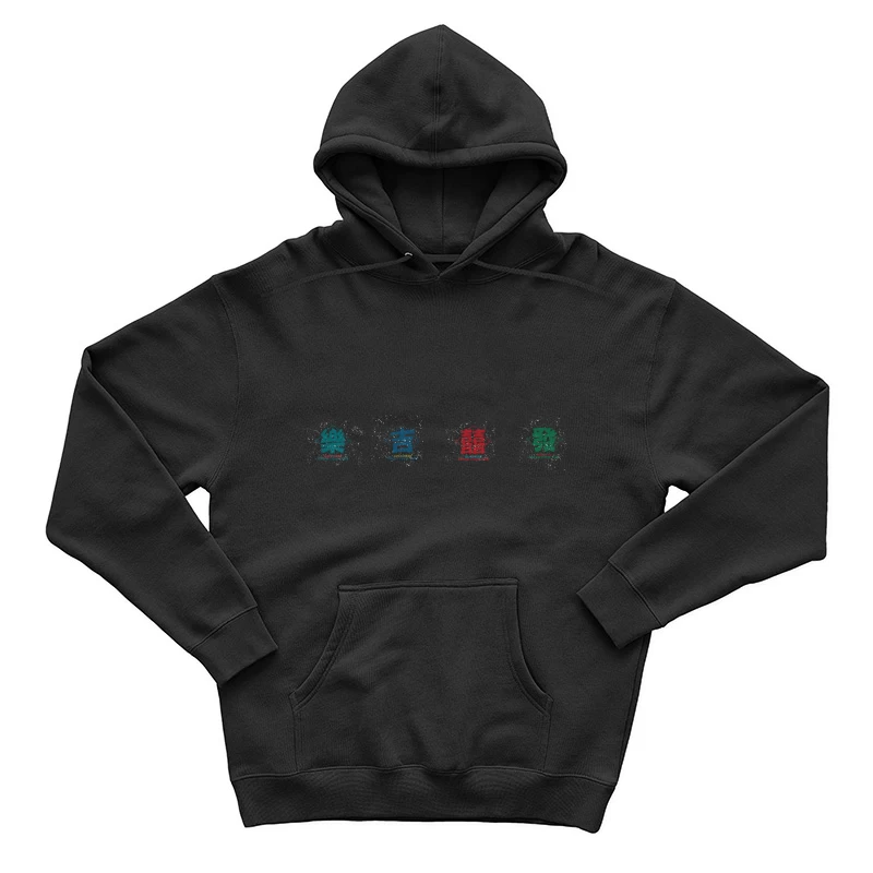 Bunte Schriftzeichen in Pop-Art-Stil Herren Pullover Hoodie