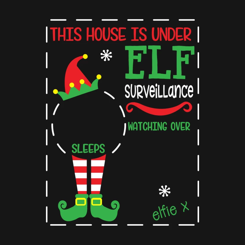 Surveillance par lutin pour Noël Homme Manches Longues T-Shirt