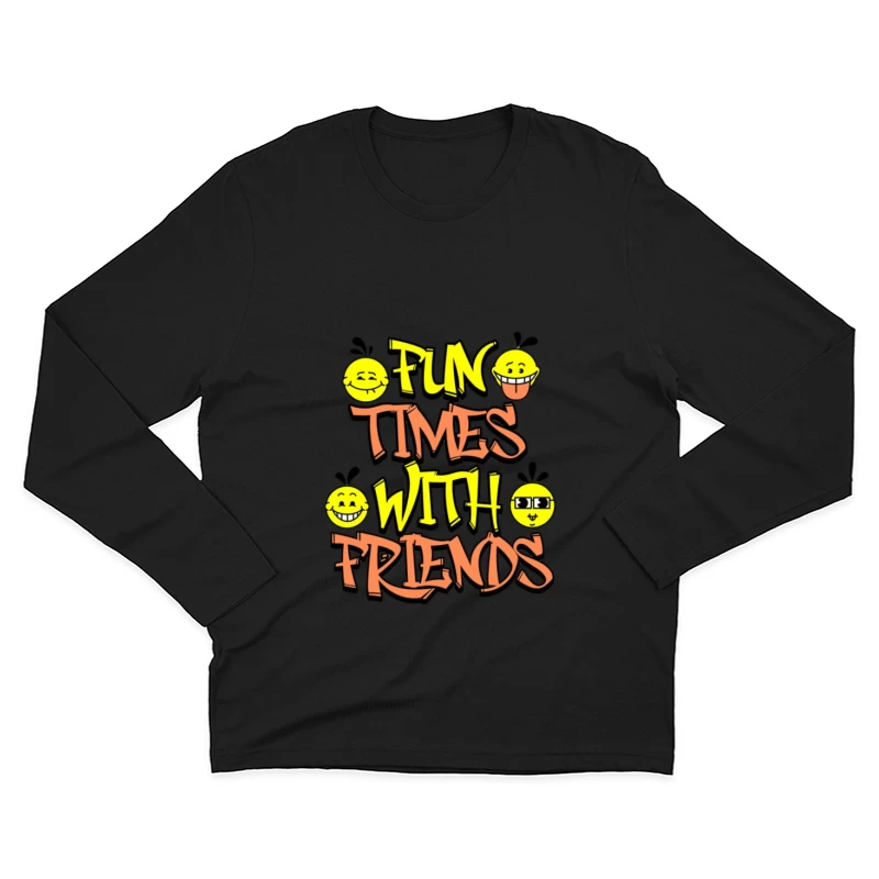 Moments Amusants entre Amis Homme Manches Longues T-Shirt