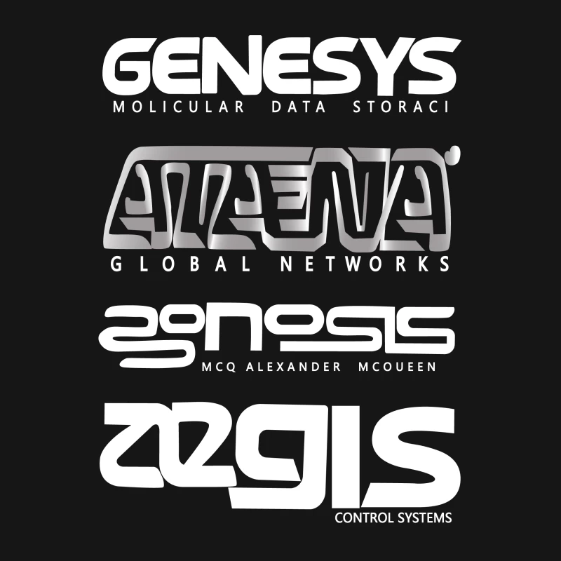 Futuristische Technologie-Logosammlung Herren T-Shirt
