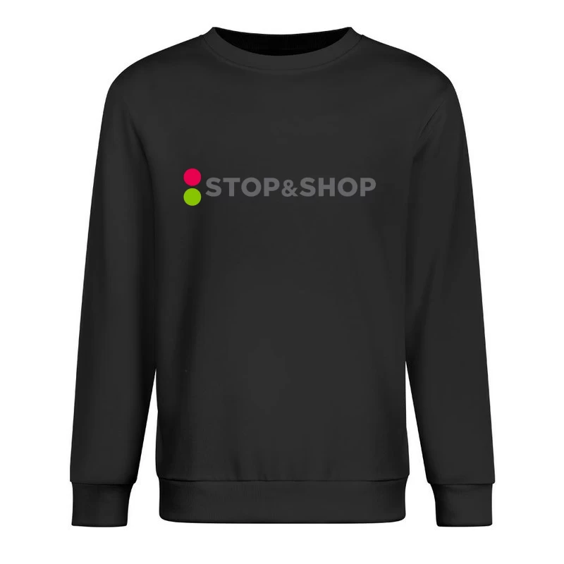 Stop & Shop Retail Brand Logo with Traffic Light Design Male Pullover Sweatshirt