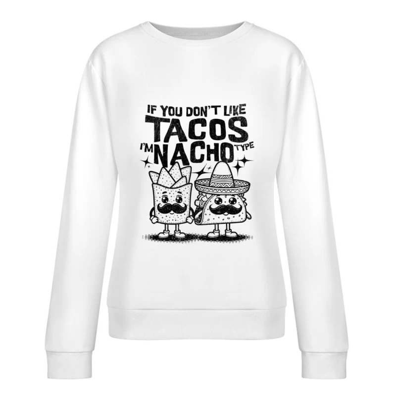 Witziges Taco und Nacho Design Damen Pullover Sweatshirt