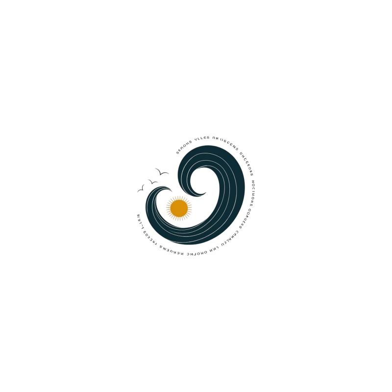 Minimalist Nature-Inspired Spiral Design with Motivational Message Tapestry