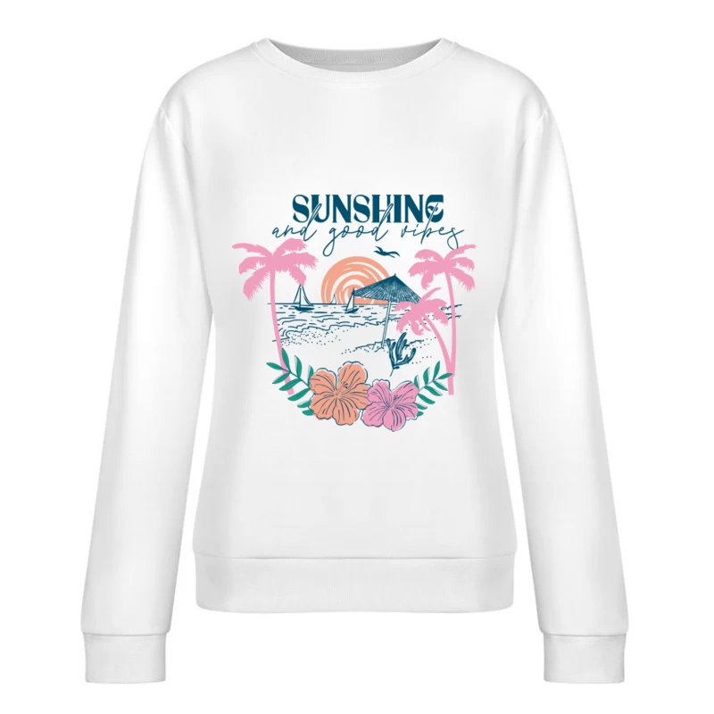 Sonnenschein und gute Stimmung am Strand Damen Pullover Sweatshirt