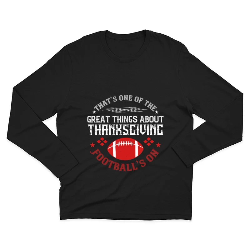 Thanksgiving et football Homme Manches Longues T-Shirt