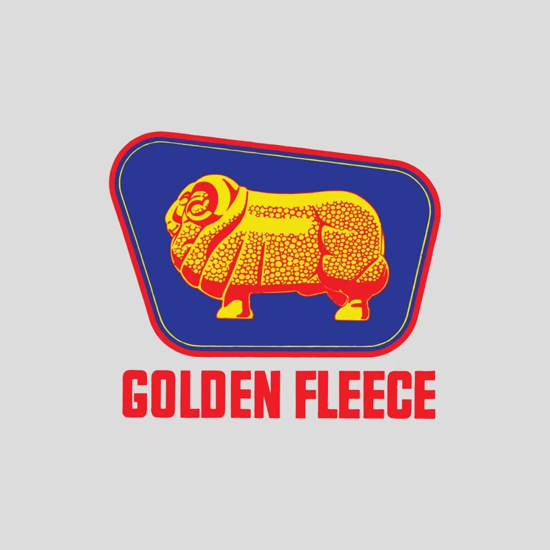 Vintage Golden Fleece Logo with Geometric Sheep Design Baseball Cap