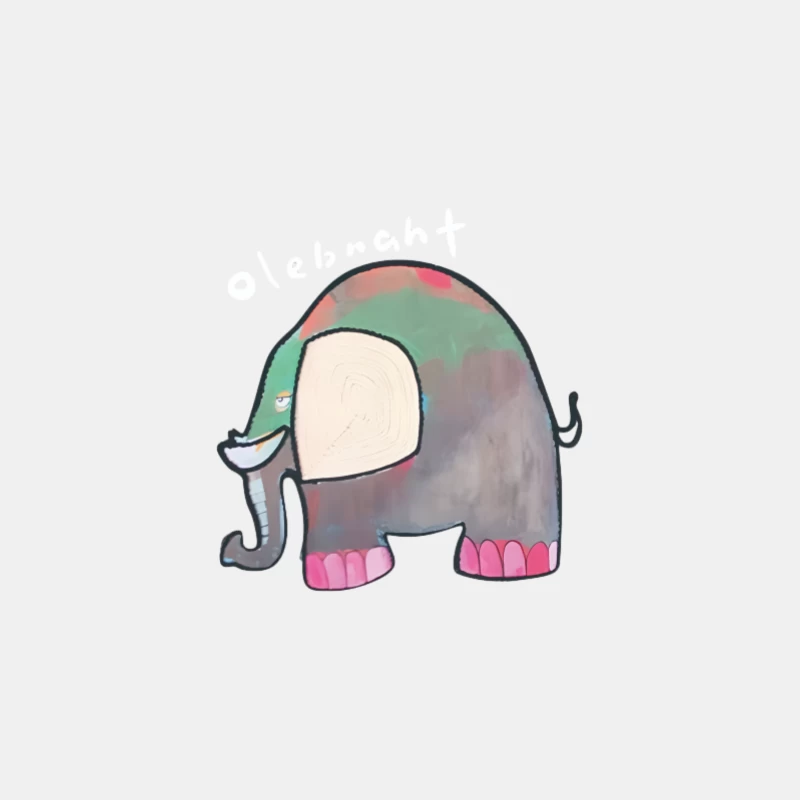 Éléphant de dessin animé coloré Homme Débardeur