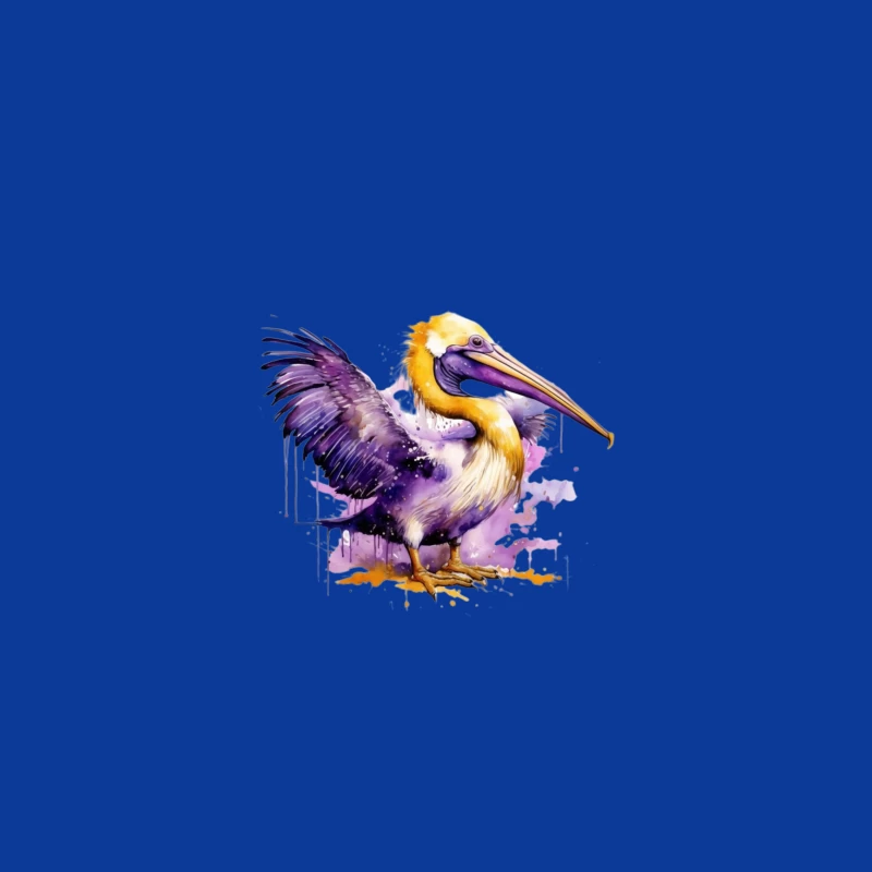 Colorful Watercolor Illustration of a Pelican iPhone Case