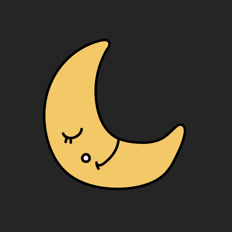 Croissant de Lune Endormie Homme Sweat-shirt à enfiler