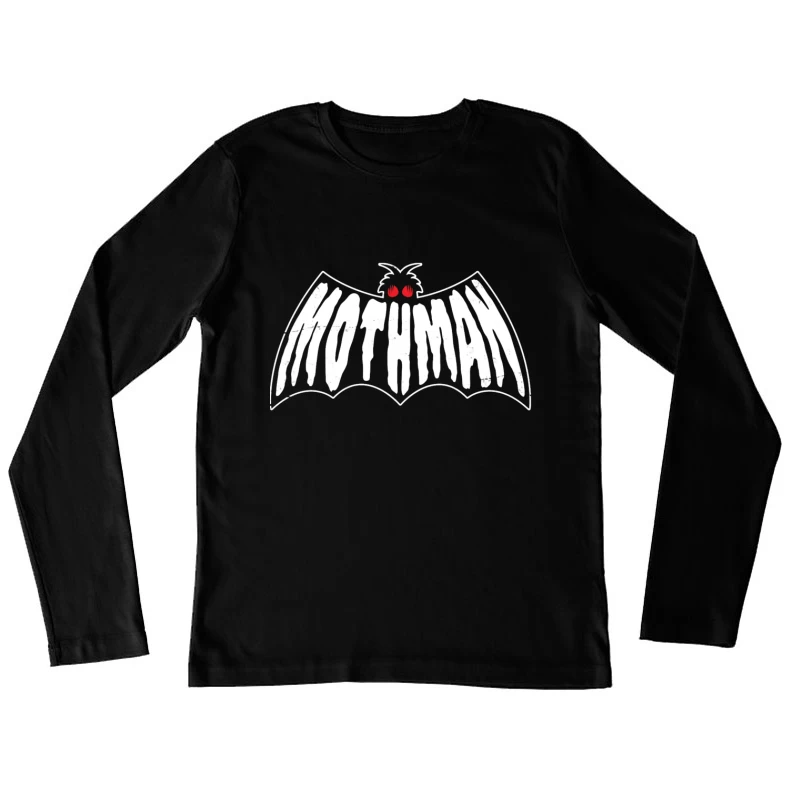 Minimalist White Bat with Red Eyes Female Long Sleeve T-Shirt