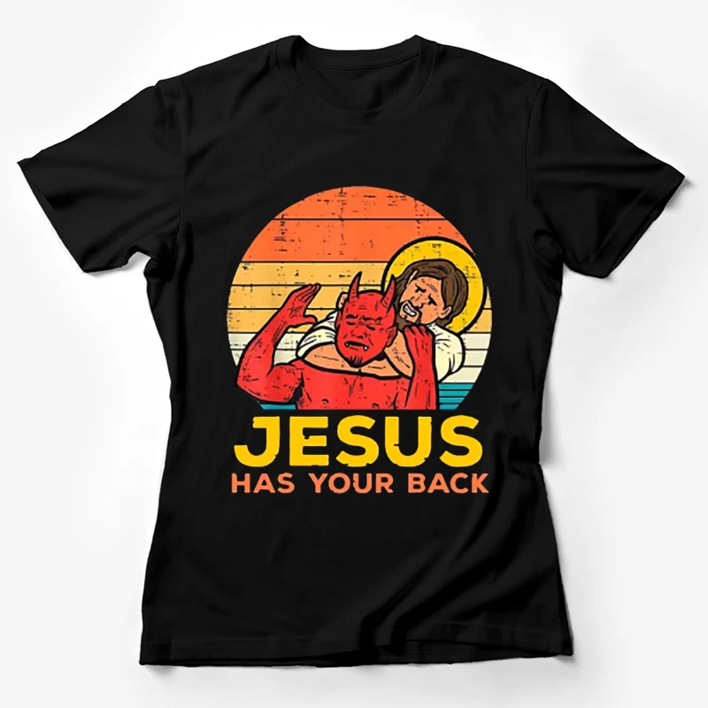 Jesus schützt vor dem Teufel Damen T-Shirt