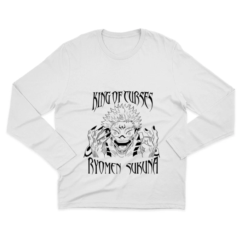 Illustration des Königs der Flüche, Ryomen Sukuna Herren Langarm T-Shirt