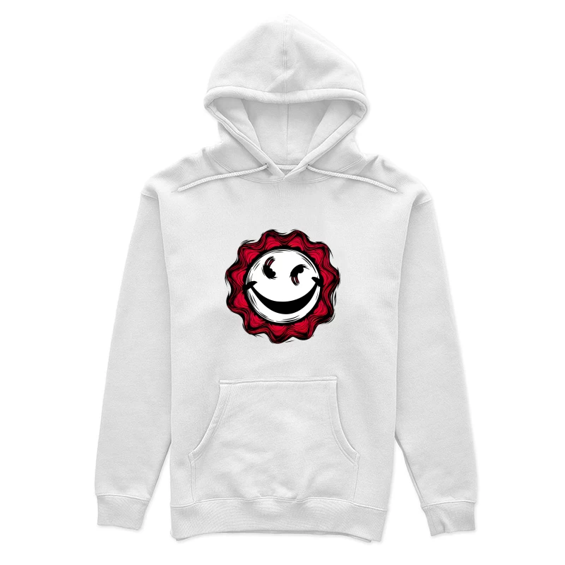 Visage souriant avec un motif à rayons Femme Sweat à capuche