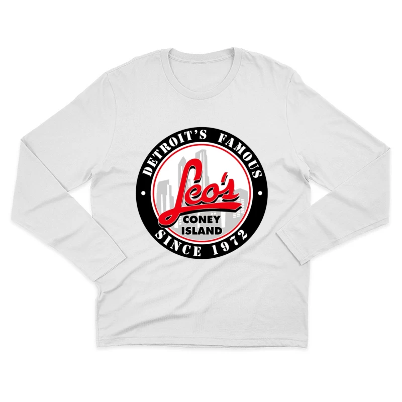 Leo's Coney Island - Detroit's Famous Restaurant Logo Since 1972 Male Long Sleeve T-Shirt