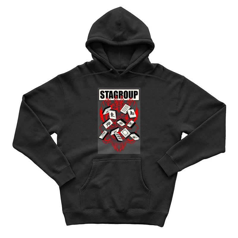 Mahjong und Drachenkunst Herren Pullover Hoodie