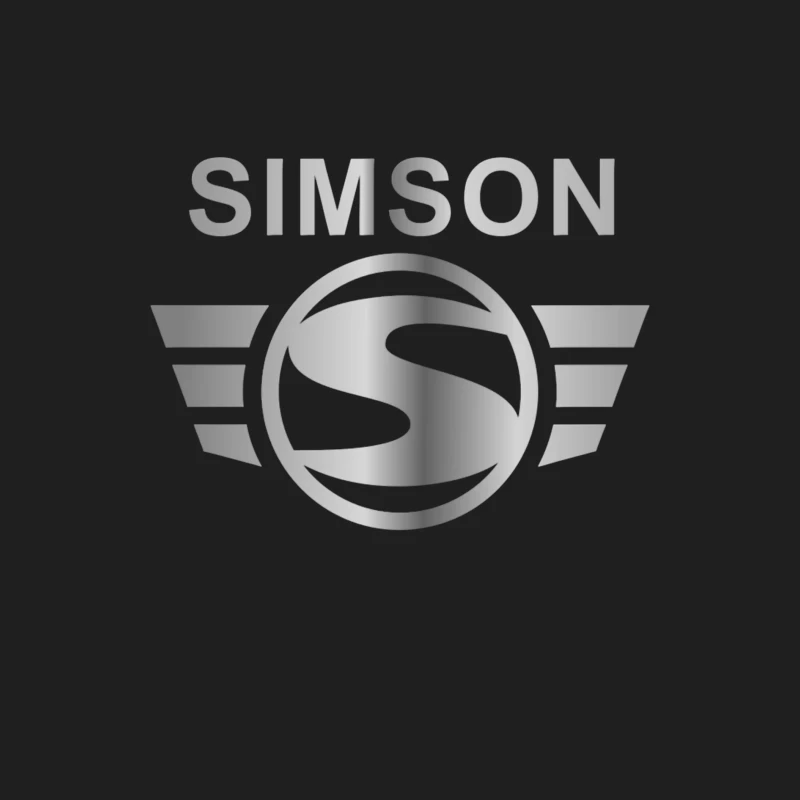 Simson Vintage Motorcycle Brand Logo with Silver Wings Male Tank Top