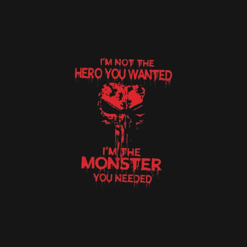 Hero vs Monster Quote Design Male Long Sleeve T-Shirt