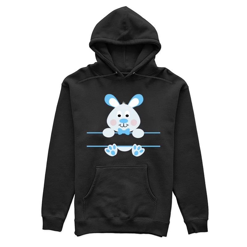 Lapin mignon avec nœud papillon bleu Femme Sweat à capuche