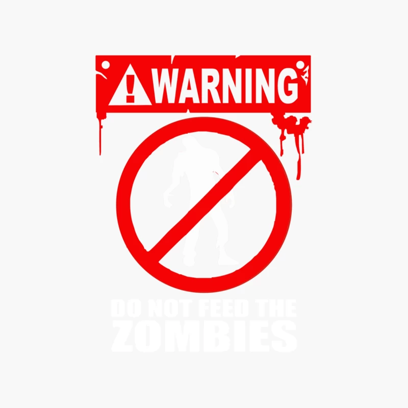 Zombie  Do not feed the Zombies Fun Cotton Tote Bag