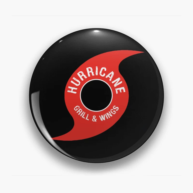 Hurricane Grill & Wings Restaurant Logo Design Pin