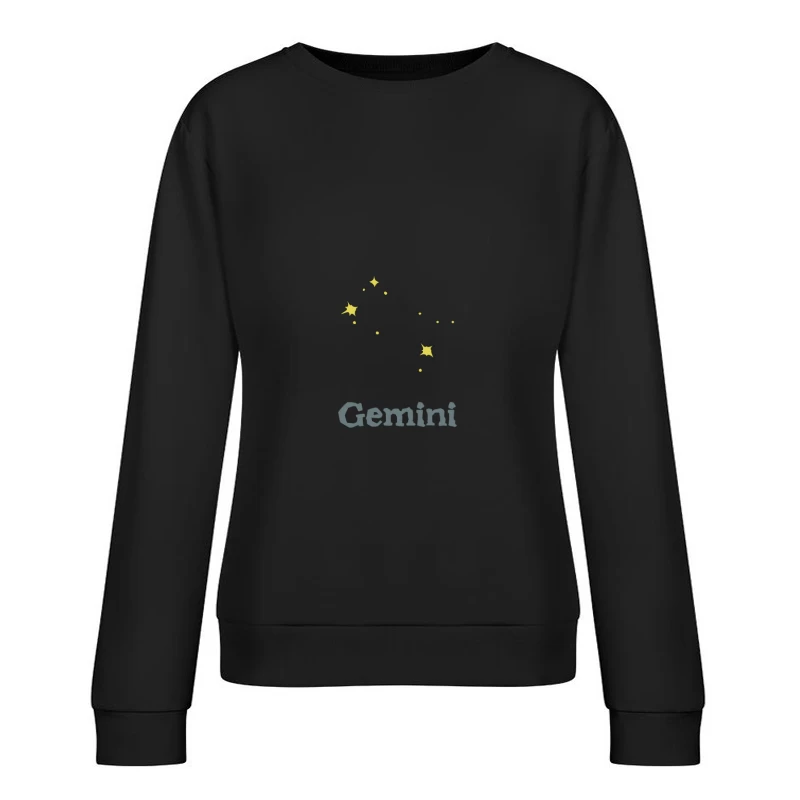Gemini Sternbild Illustration Damen Pullover Sweatshirt