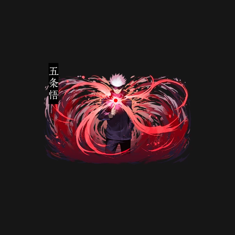 Anime-Charakter mit Energieaura Herren T-Shirt