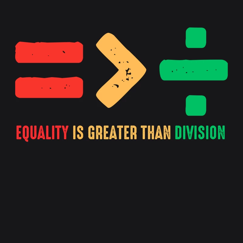 Equality Is Greater Than Division Shirt Male Pullover Hoodie