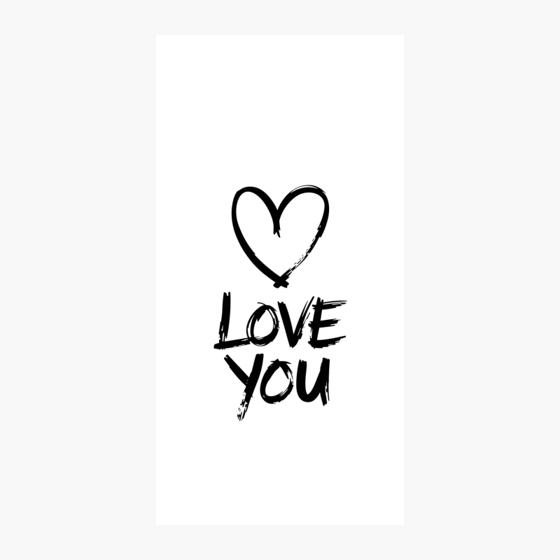 Handwritten Love Message with Heart iPhone Case