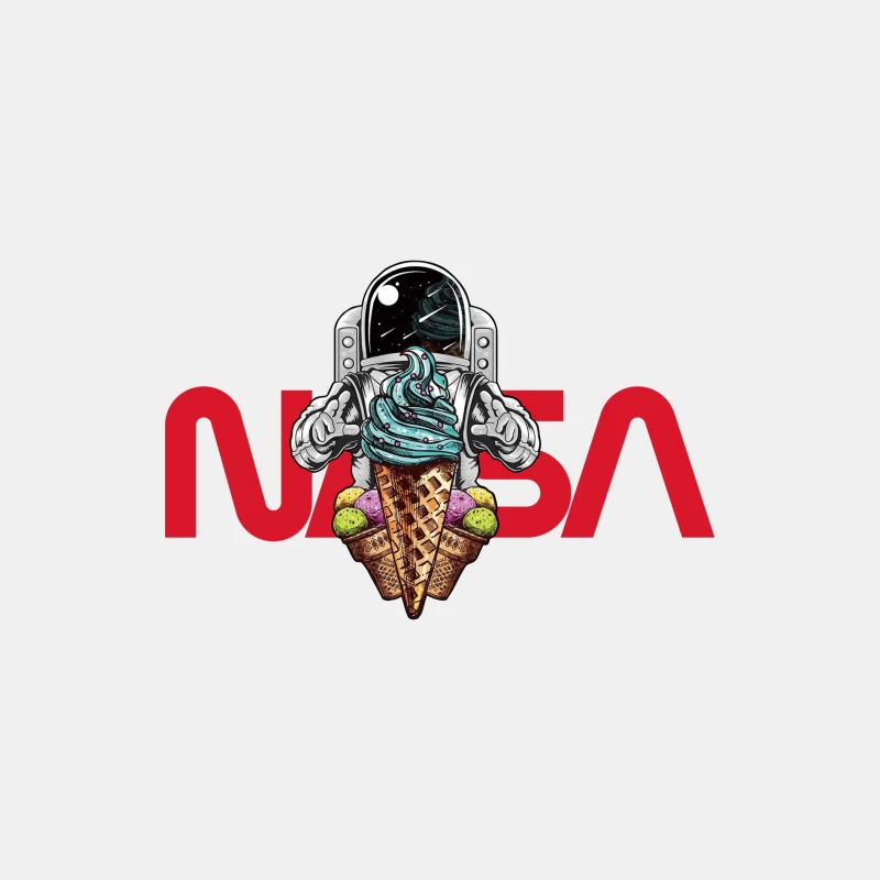 Astronaut mit Eis und NASA-Design Herren Tanktops