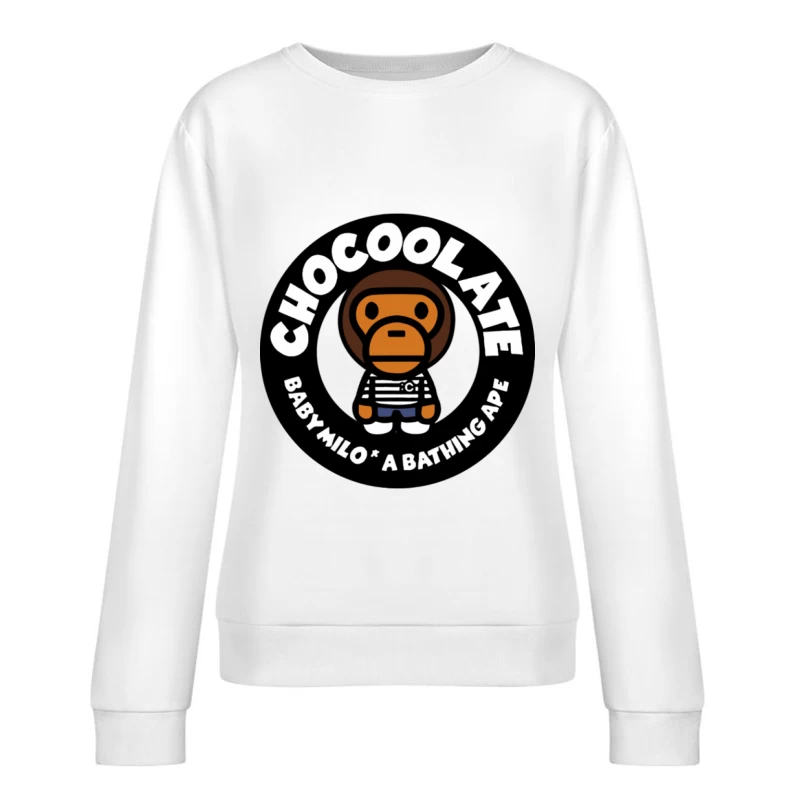 Chocoolate Baby Milo Design Damen Pullover Sweatshirt