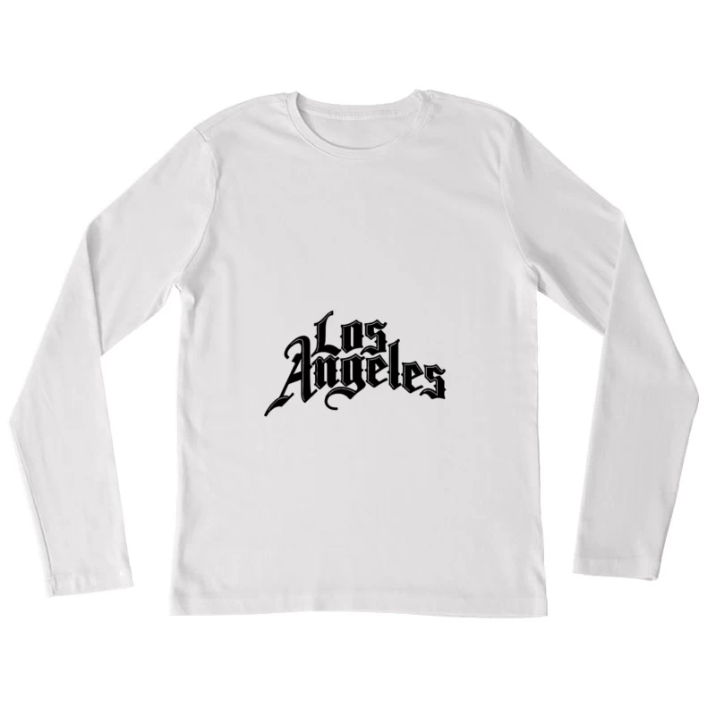 Inscription gothique 'Los Angeles' Femme Manches Longues T-Shirt