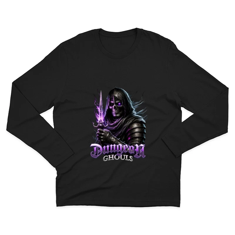 Ethereal Dark Knight with Purple Magic - Dungeon Ghouls Male Long Sleeve T-Shirt