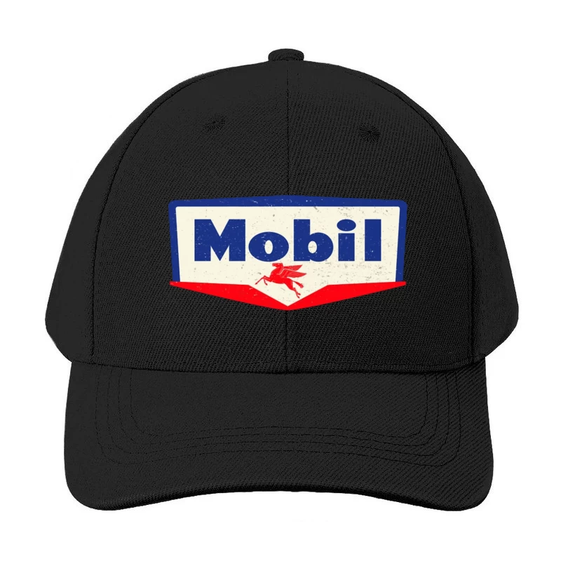 Vintage Mobil Oil Company Logo with Red Pegasus Baseball Cap