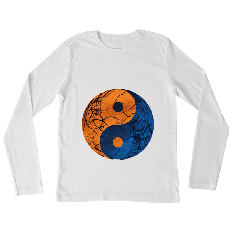 Symbole Yin Yang avec motifs Femme Manches Longues T-Shirt