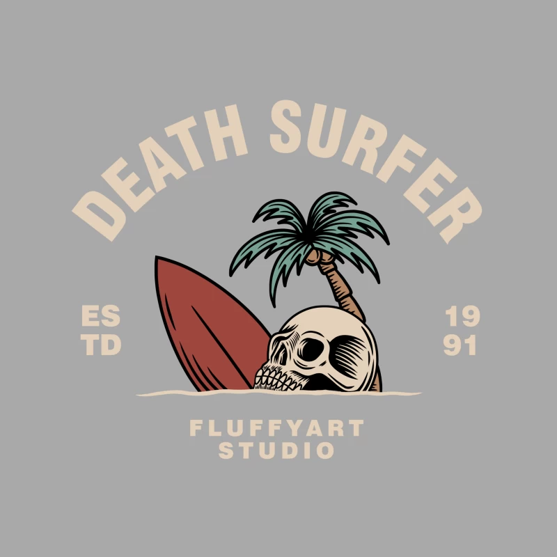 Death Surfer Studio Logo Male Pullover Hoodie