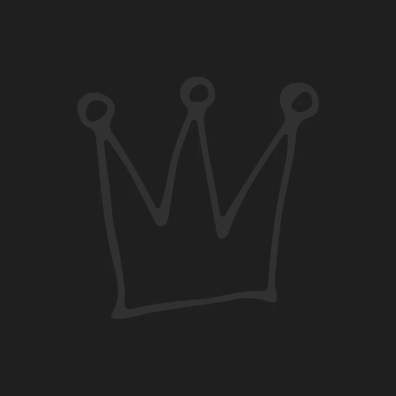 Couronne minimaliste dessinée à la main Homme Débardeur
