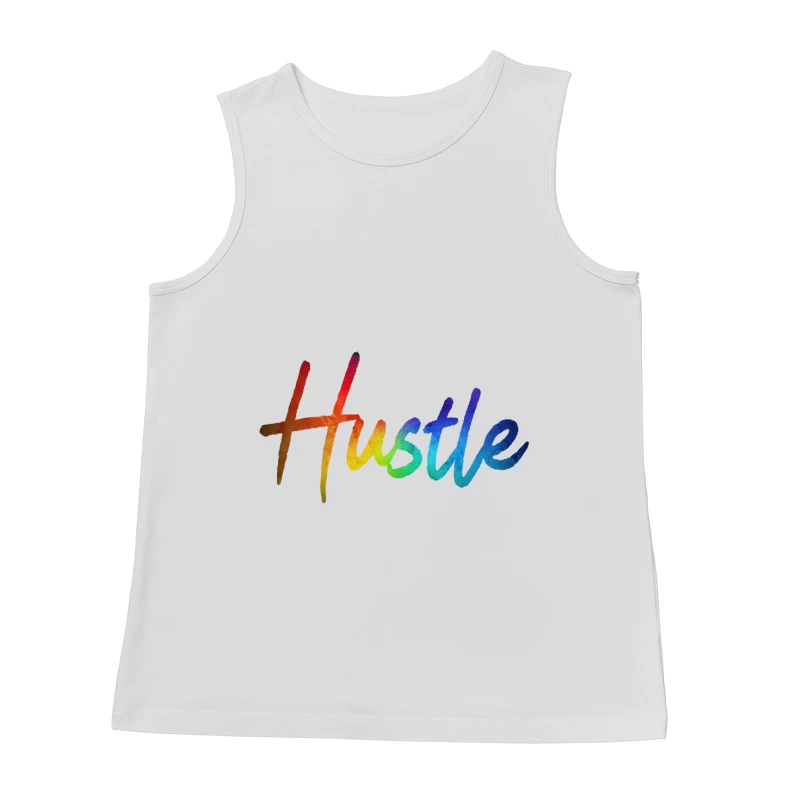 Colorful Hustle Typography Male Tank Top