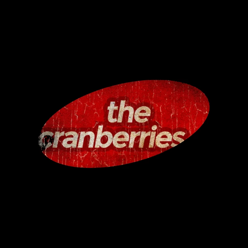 The Cranberries Vintage Band Logo in Red Desk Mat