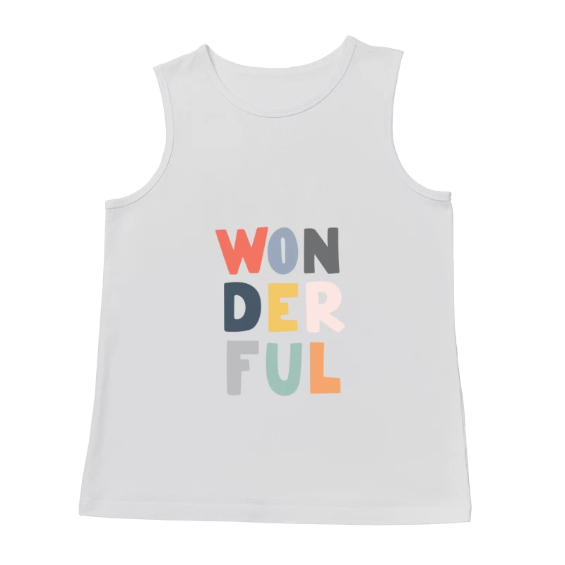 Texte coloré - Mot 'Wonderful' Homme Débardeur