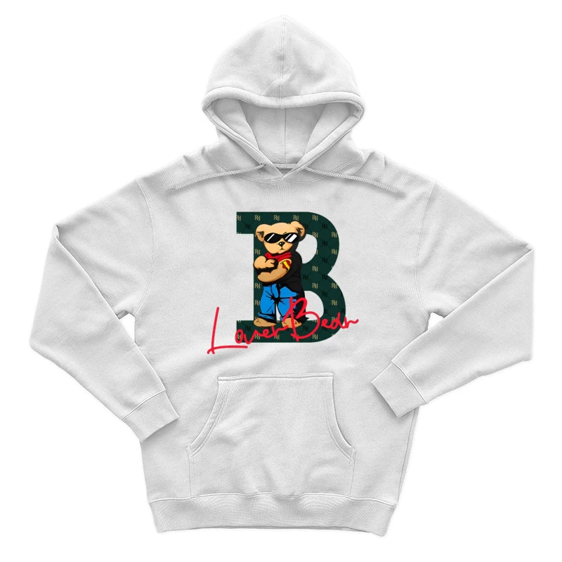 Lässiger Bären-Style mit Buchstabe B Herren Pullover Hoodie