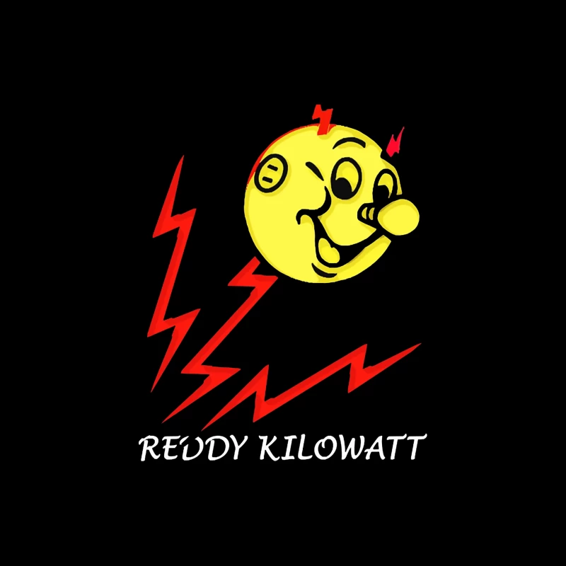 Reddy Kilowatt - Classic Electricity Company Mascot with Lightning Bolts Throw Pillow