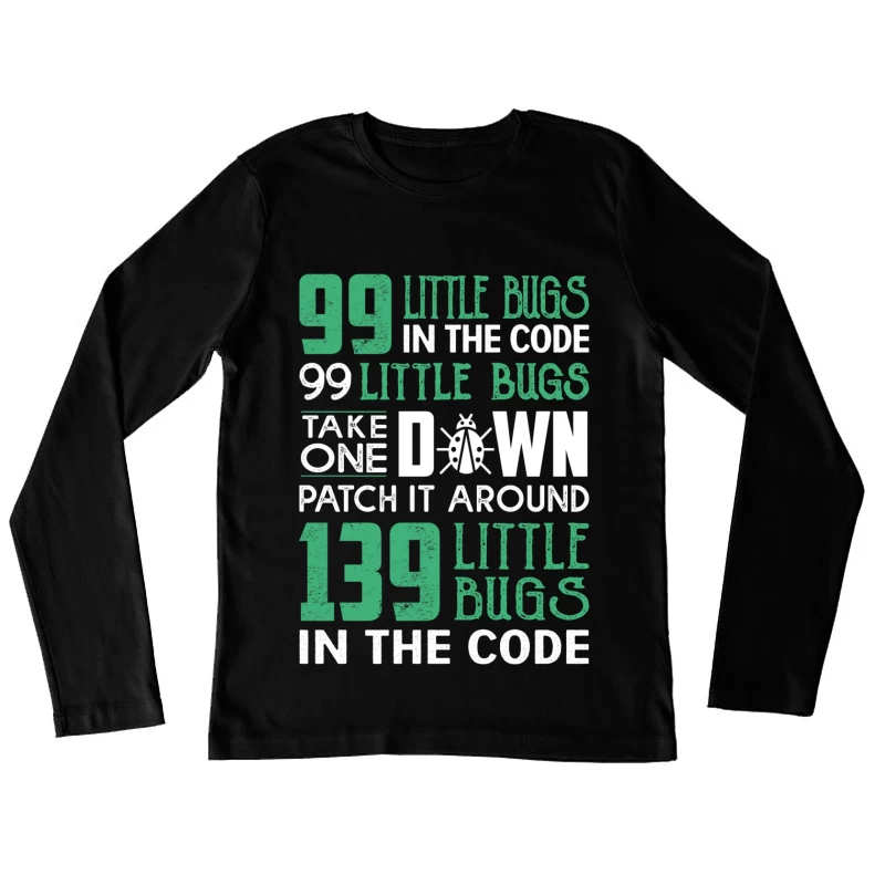 Humour Programmation: Bugs et Code Femme Manches Longues T-Shirt